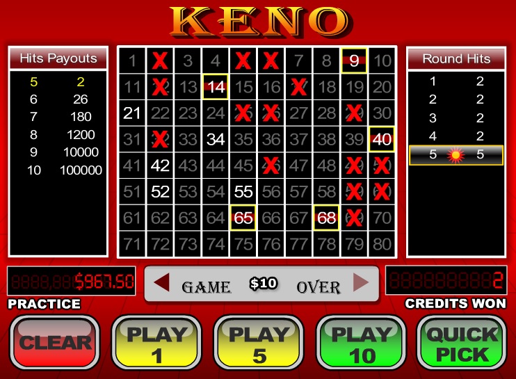 Keno forms